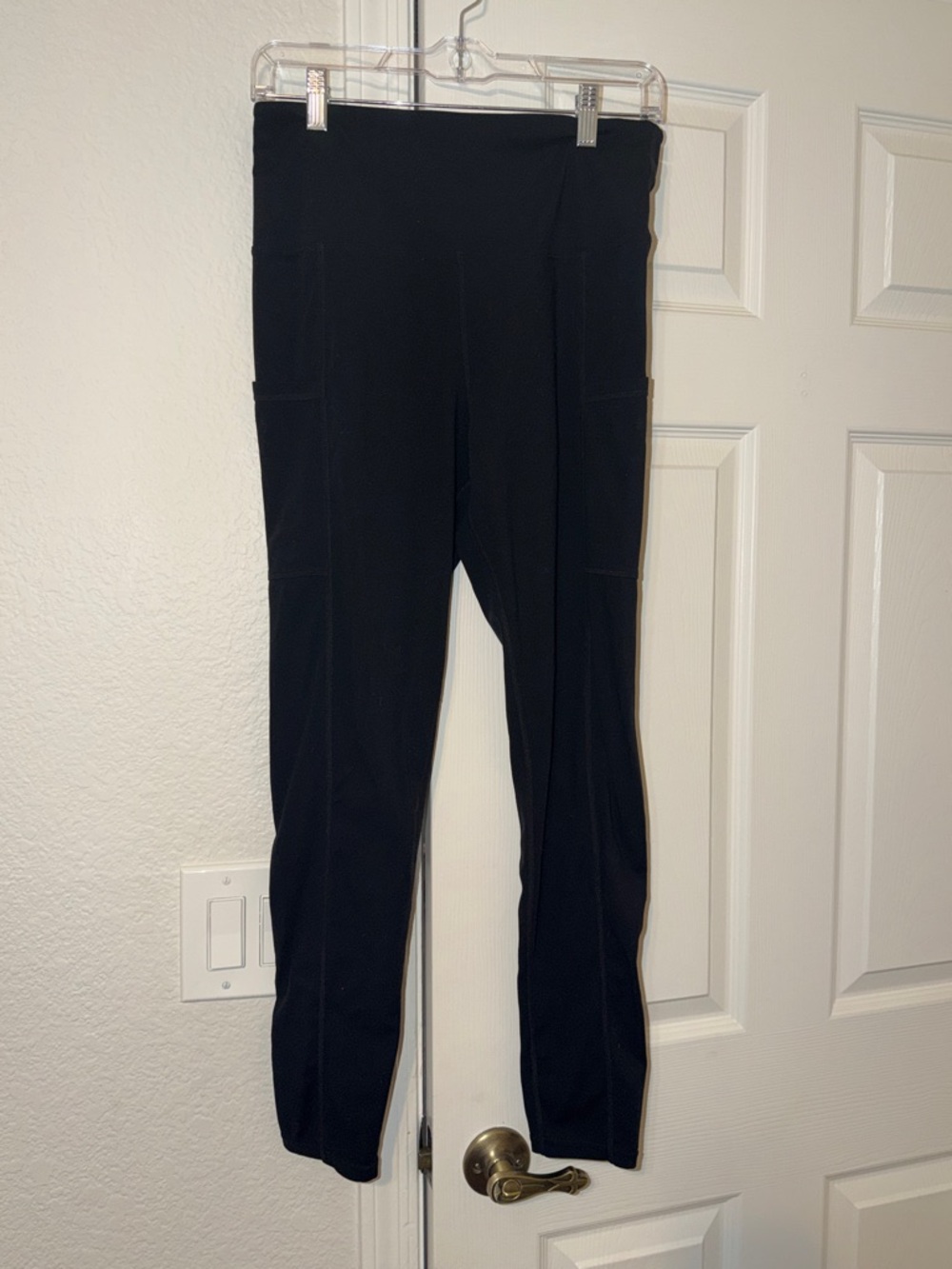 Tuff Athletics Black High-Waist Leggings with Side Pockets - Picture 2 of 6